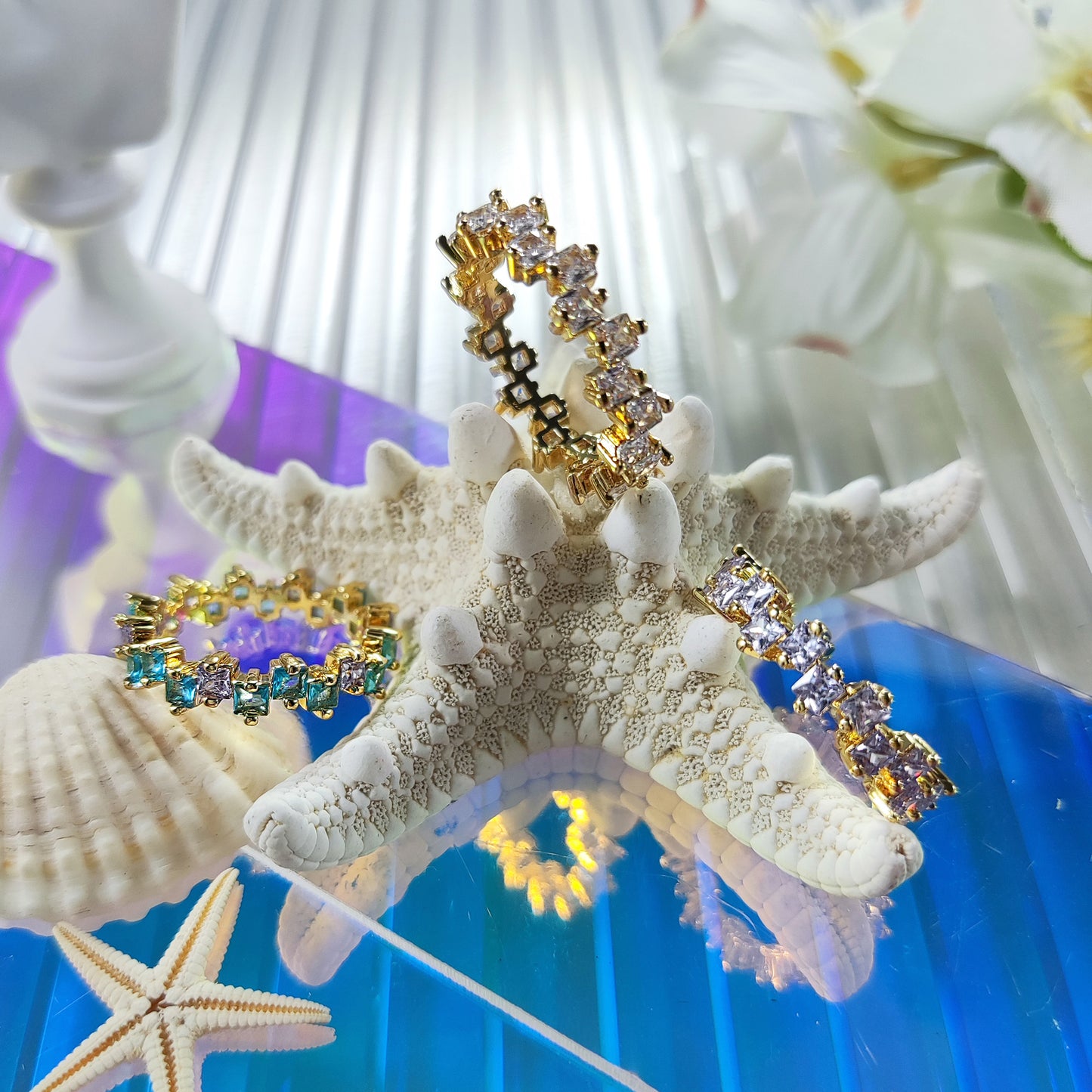 Rhinestone Ring - Blue