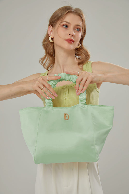 Soufflé Handle Bag - Morandi Mint