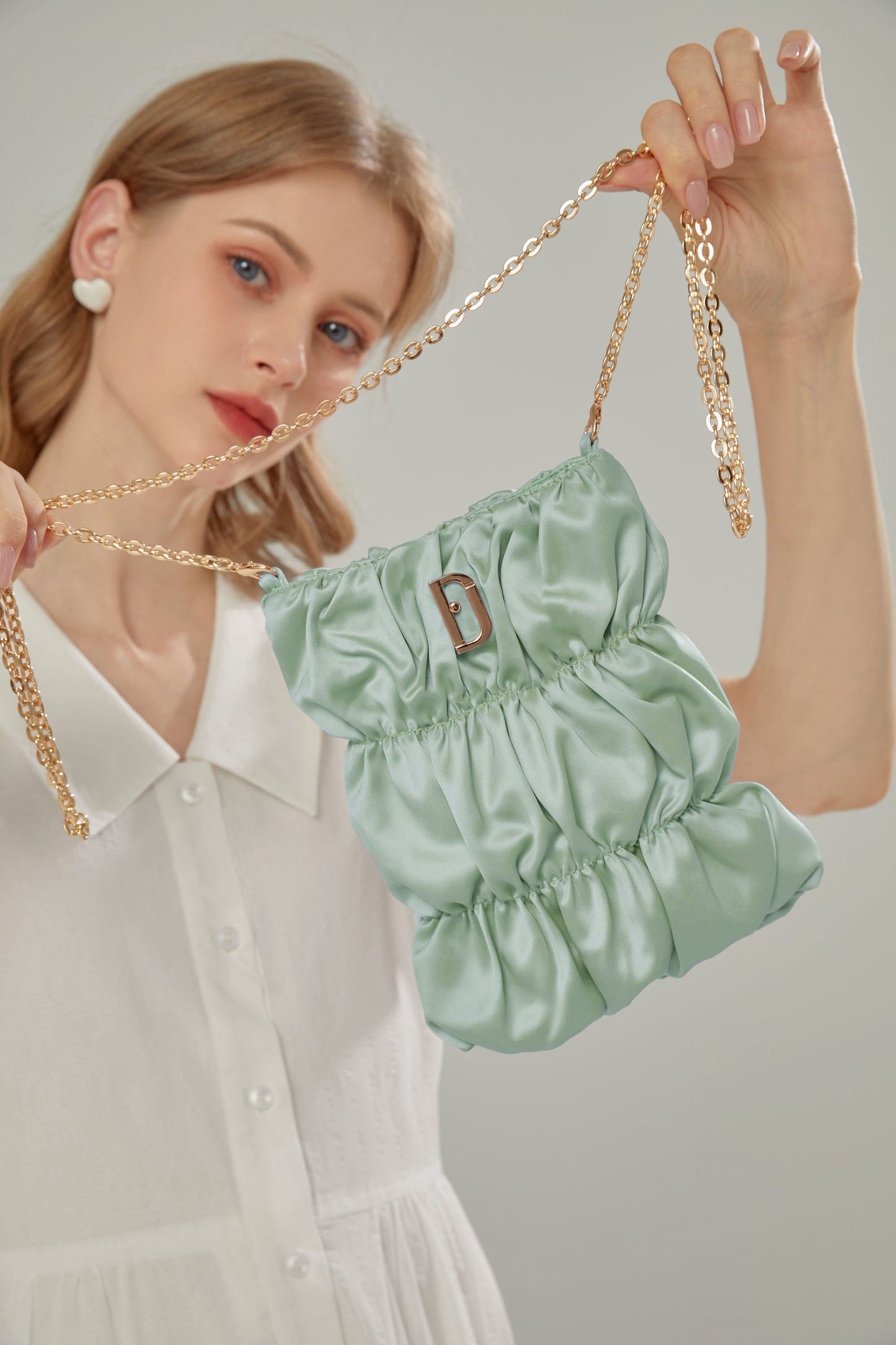 Soufflé Mini Crossbody Bag - Morandi Mint