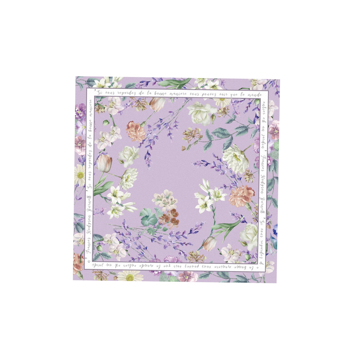 "Secret Violet Garden" The Robin Who Showed The Way Silky Scarf (45cm)