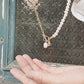Real Pearl And Chain Gold-Plated Necklace