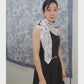 "Wonderful Adventure Dream" Light Pink Tick Tock Silky Scarf (90cm)