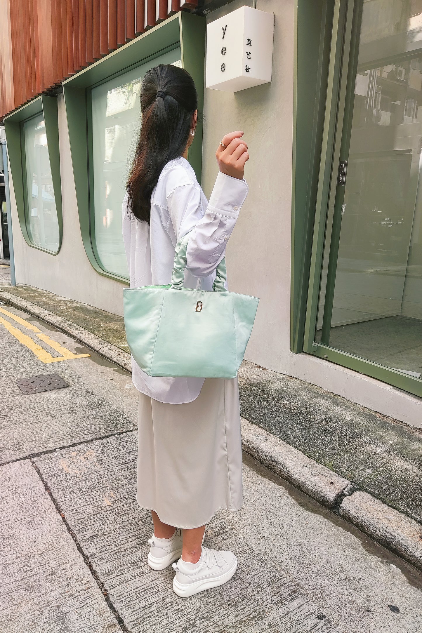 Soufflé Handle Bag - Morandi Mint