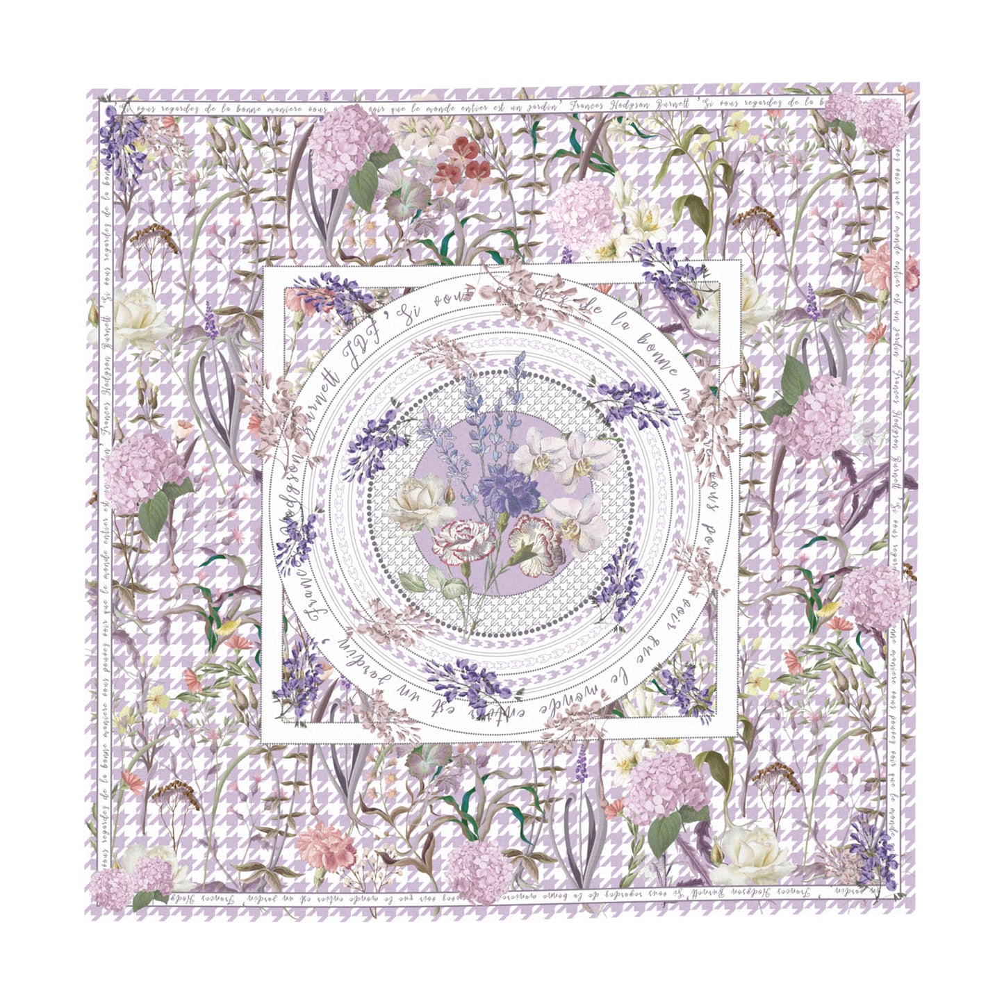 "Secret Violet Garden" The Key To The Garden Silky Scarf (90cm)