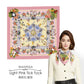 "Wonderful Adventure Dream" Light Pink Tick Tock Silky Scarf (90cm)