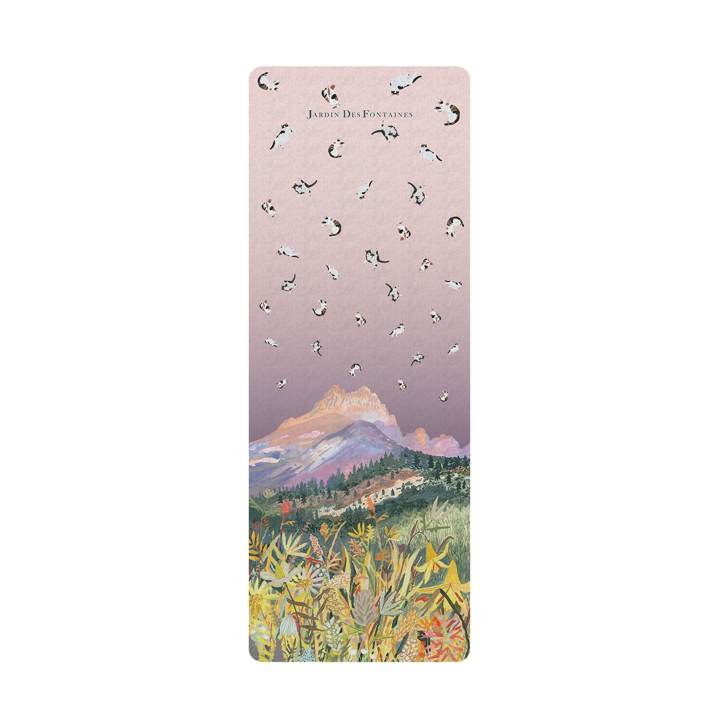 "Yogis Cat and Flower" Rain Of Cat In Tatra Mountains Suede Yoga Mat (5mm)